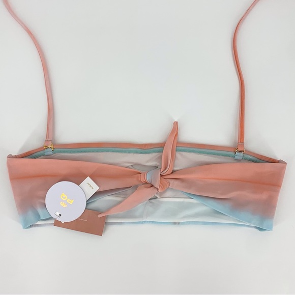 PQ Swim NWT Sunset Colour Block Bandeau Bikini Top, Large - Picture 9 of 16